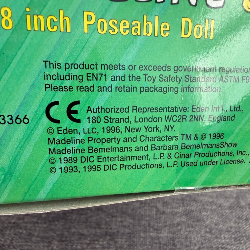 Madeline Vintage 1996 8” Poseable Doll NEW In Original Box Eden Collectible Toy - Picture 6 of 14